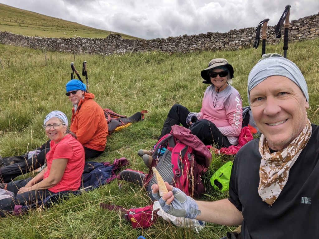 Eating lunch in the grass