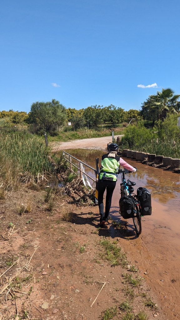 Walking through water