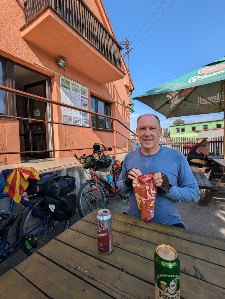 Horovice chips and beer