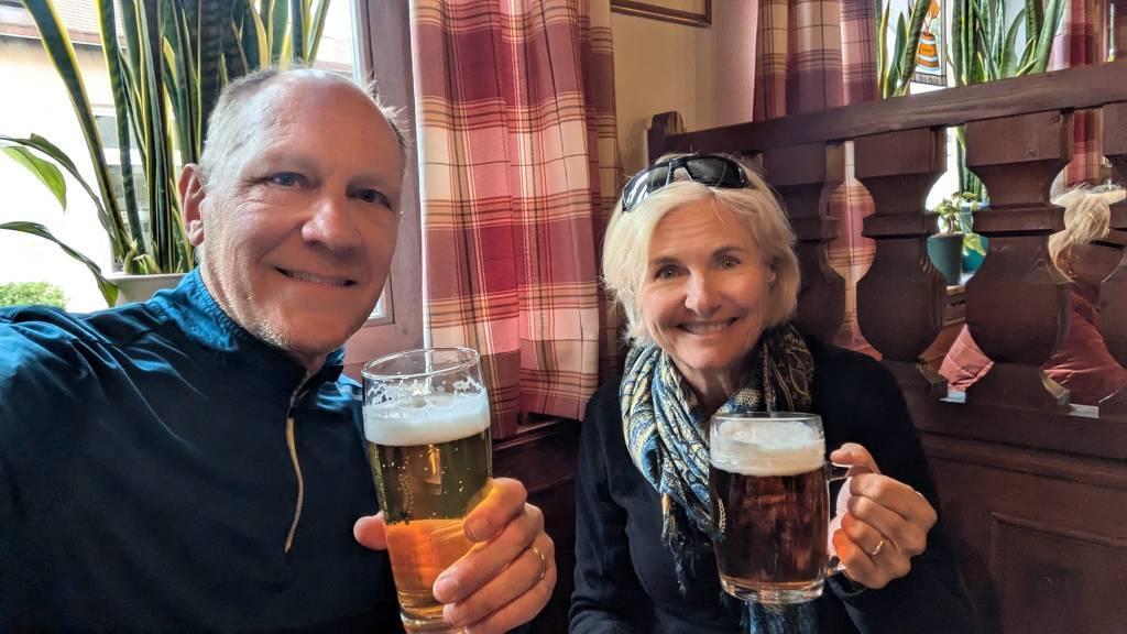 Prost! One of our five stops on the Fünf-Seidla-Steig.