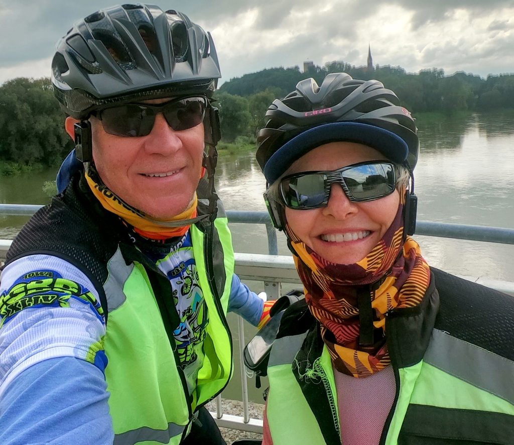close up of bicycle intercom