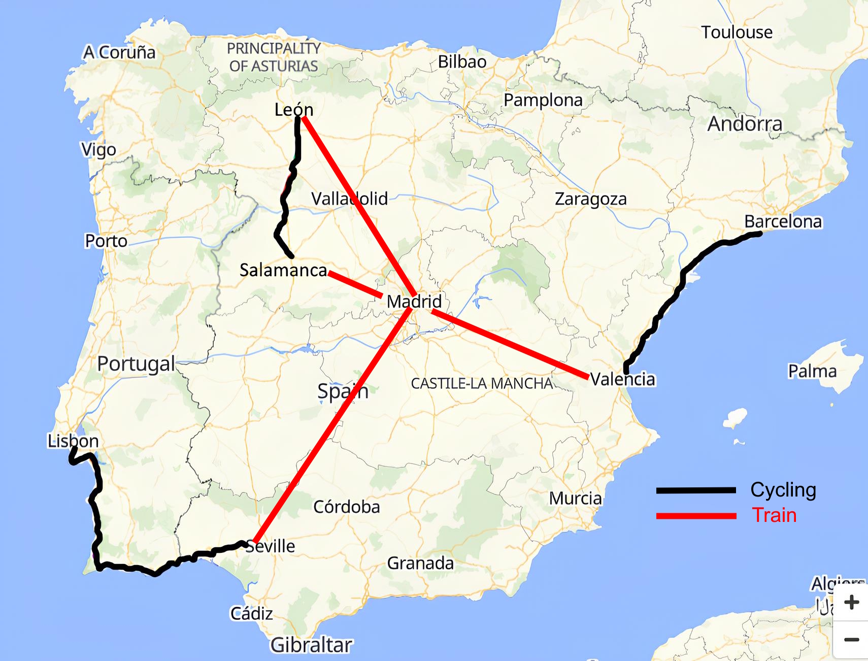 36 Days Cycling Portugal and&nbsp;Spain