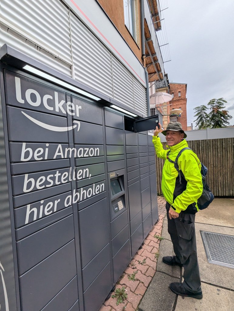 The story of ordering our new intercom headsets is too complicated to go into here but the bottom line is we were able to get them delivered to an Amazon locker 3 blocks from our Airbnb.