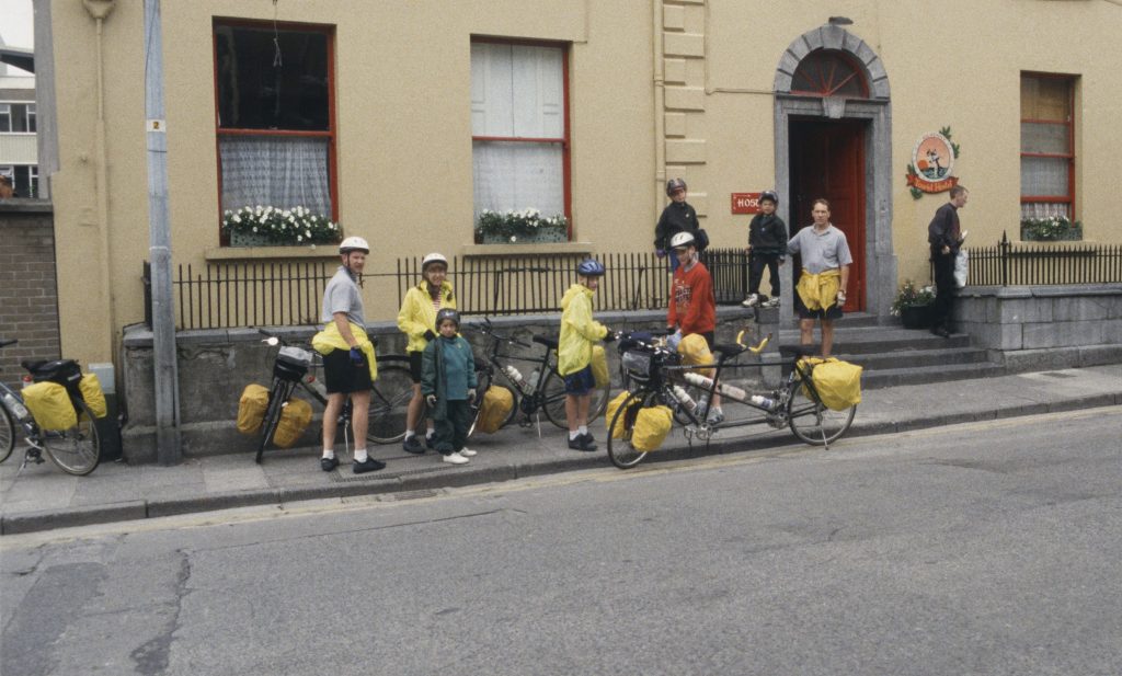 group of cyclists