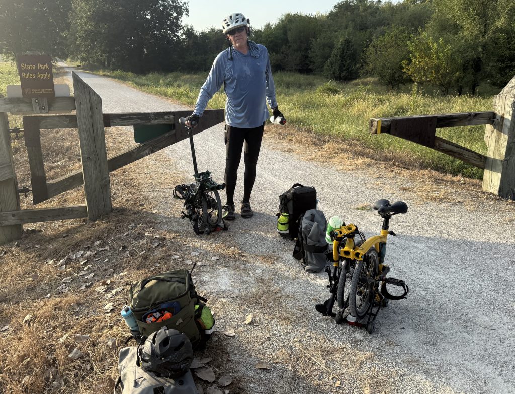 Flat tire on the Katy Trail