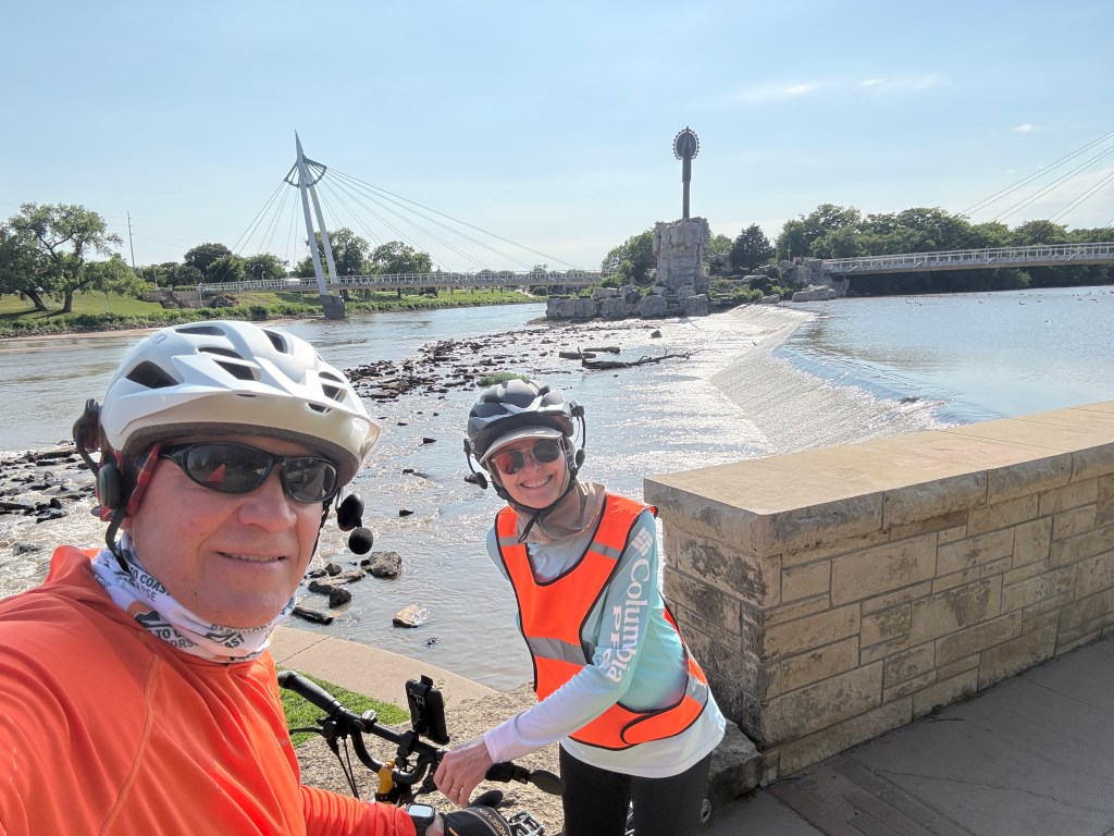 Cycling along the Arkansas River